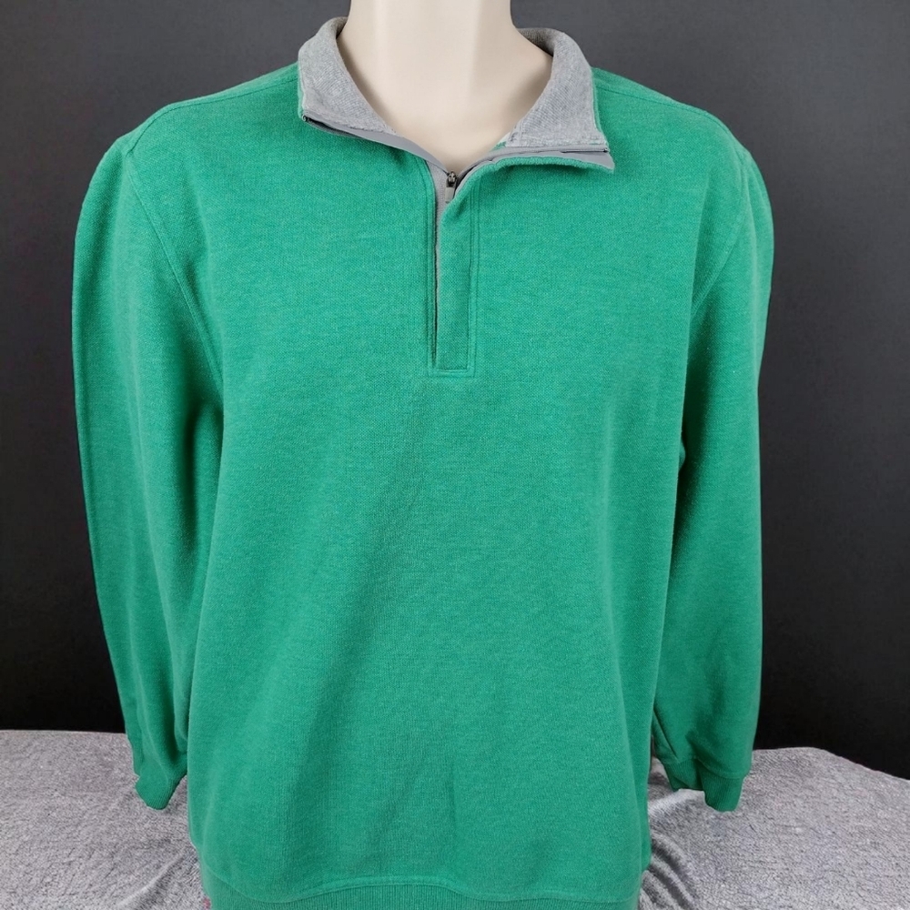Walter Hagen Golf 11 Majors Size Large Fall Qrt Zip Course Sweater Polo Shirt